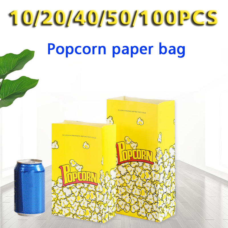 Food Snacks Gifts - Sacchetti di carta gialli da 10/20/30/50/100