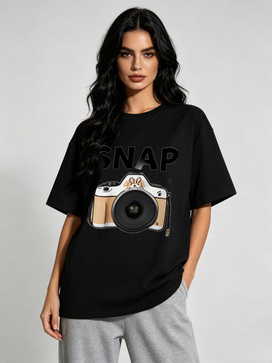 Food Energy Snacks - T-Shirt in Cotone con Tasca Porta-Snack