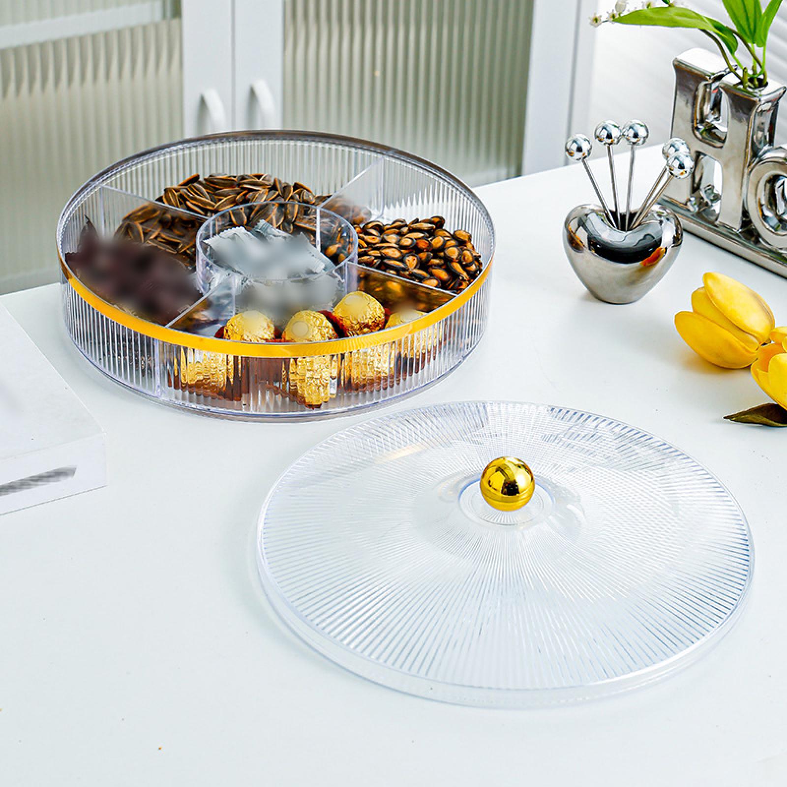 Food Sweet Snacks - Vassoio Portafrutta Secca Decorativo con Scomparti,