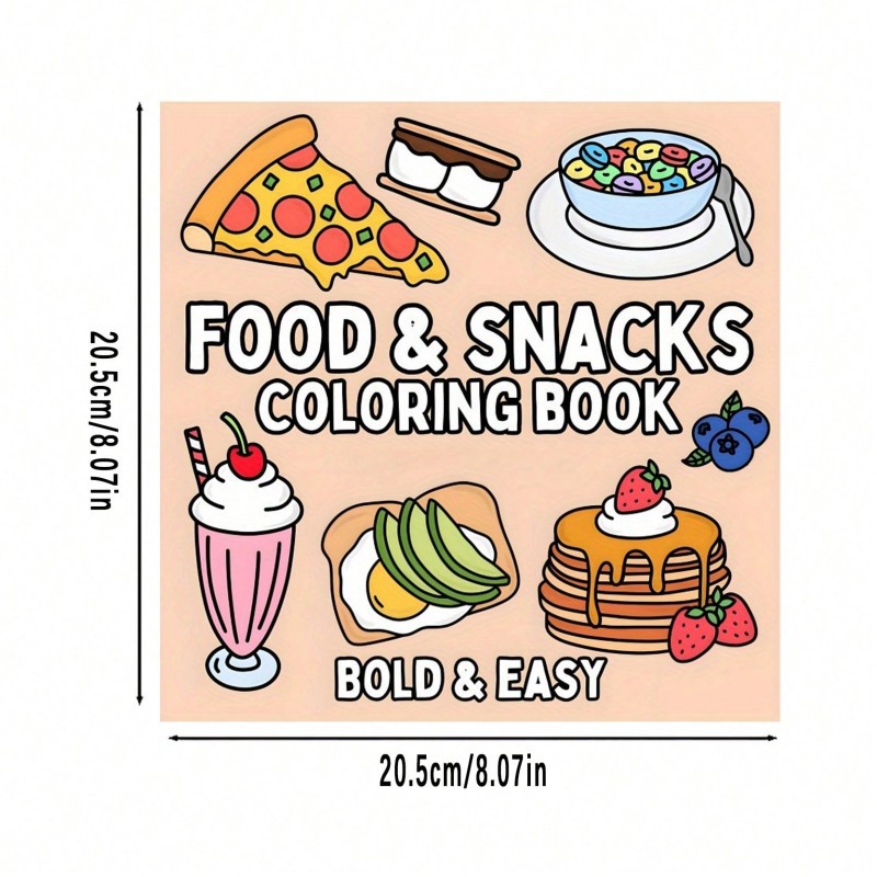 Nuovo Libro da Colorare a Tema - Food Snacks Coloring Book recensione e prezzo