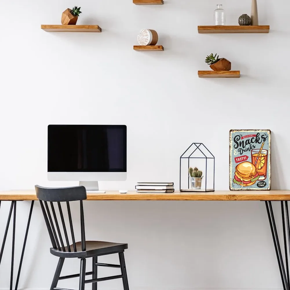 Insegna Metallica Vintage per  - Food Snacks With Iron recensione e prezzo
